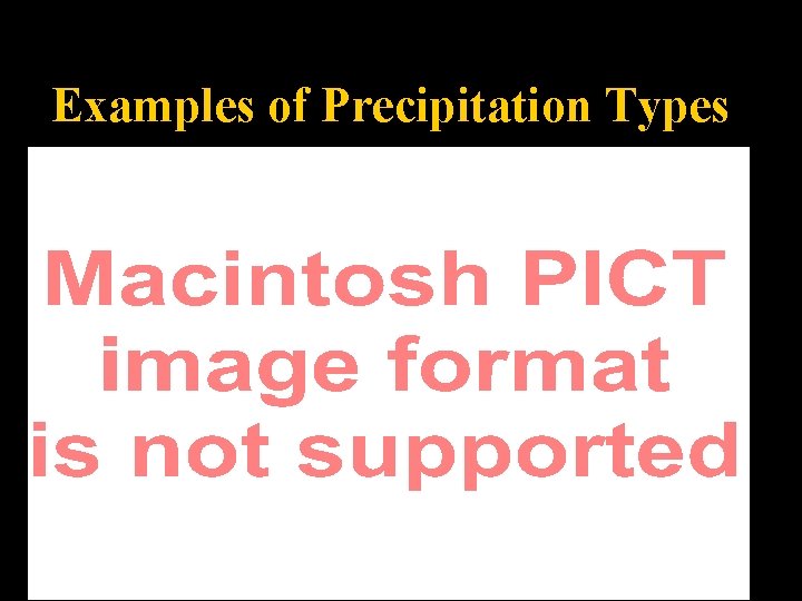 Examples of Precipitation Types 