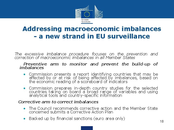 Addressing macroeconomic imbalances - a new strand in EU surveillance The excessive imbalance procedure