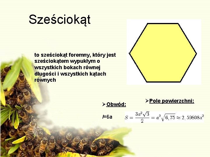 Sześciokąt to sześciokąt foremny, który jest sześciokątem wypukłym o wszystkich bokach równej długości i