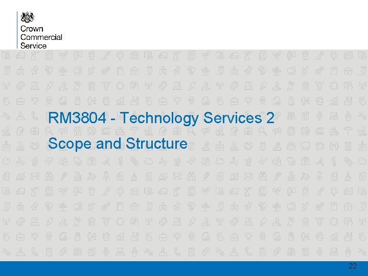 RM 3804 - Technology Services 2 Scope and Structure 22 