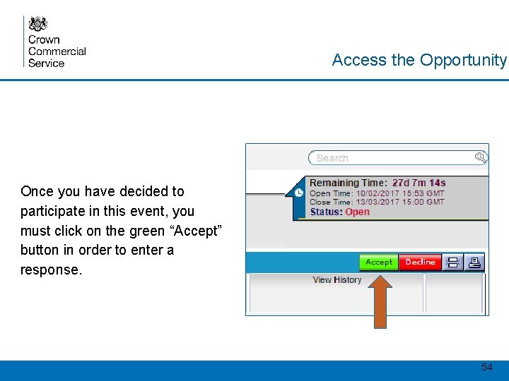 Access the Opportunity Once you have decided to participate in this event, you must