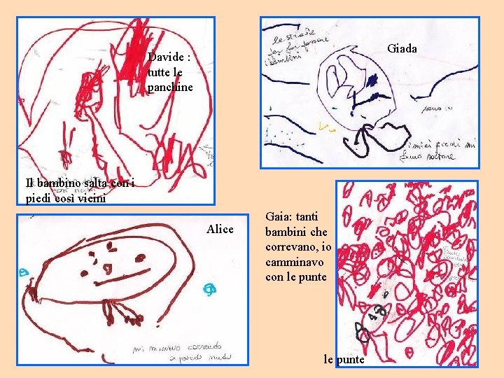 Giada Davide : tutte le panchine Il bambino salta con i piedi così vicini