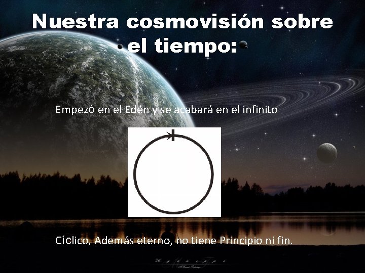 Nuestra cosmovisión sobre el tiempo: Empezó en el Edén y se acabará en el