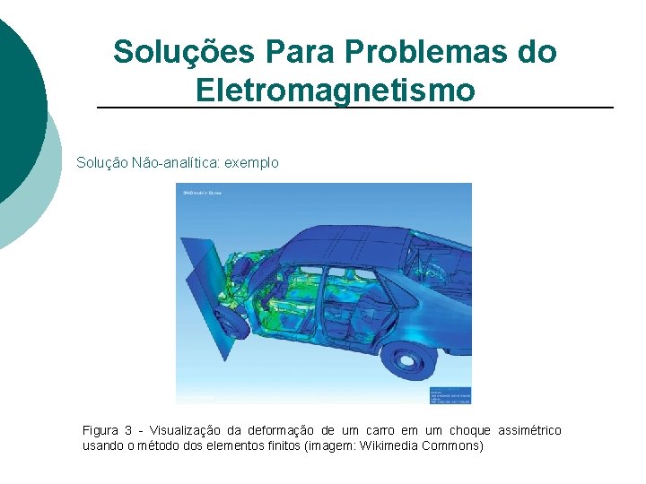 Soluções Para Problemas do Eletromagnetismo Solução Não-analítica: exemplo Figura 3 - Visualização da deformação