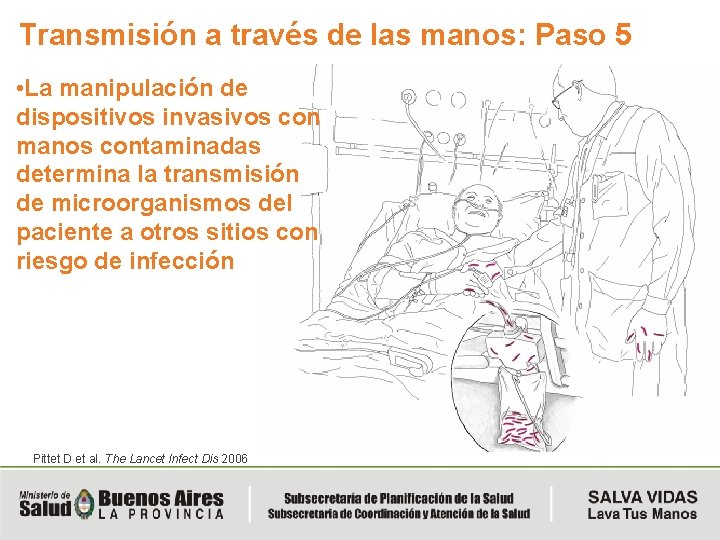 Transmisión a través de las manos: Paso 5 • La manipulación de dispositivos invasivos