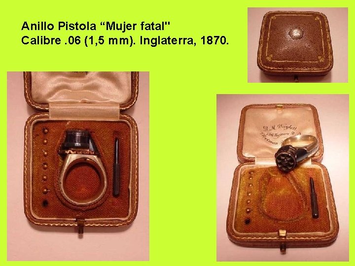 Anillo Pistola “Mujer fatal" Calibre. 06 (1, 5 mm). Inglaterra, 1870. 