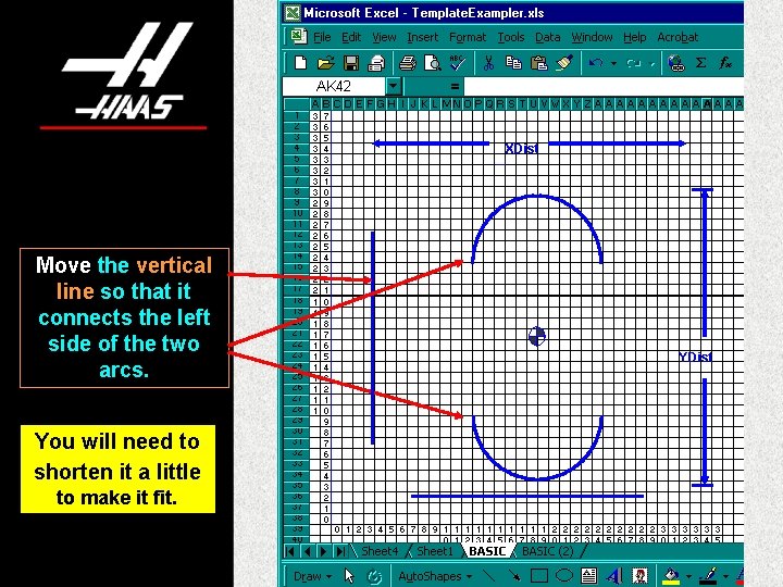 XDist Move the vertical line so that it connects the left side of the