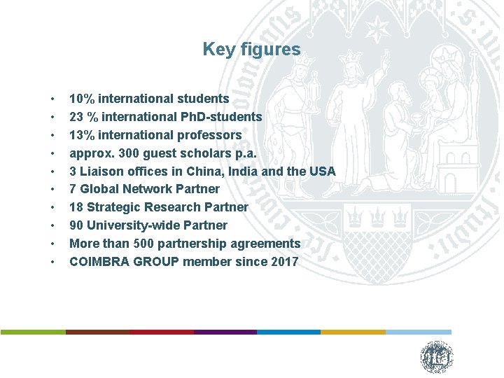 Key figures • • • 10% international students 23 % international Ph. D-students 13%