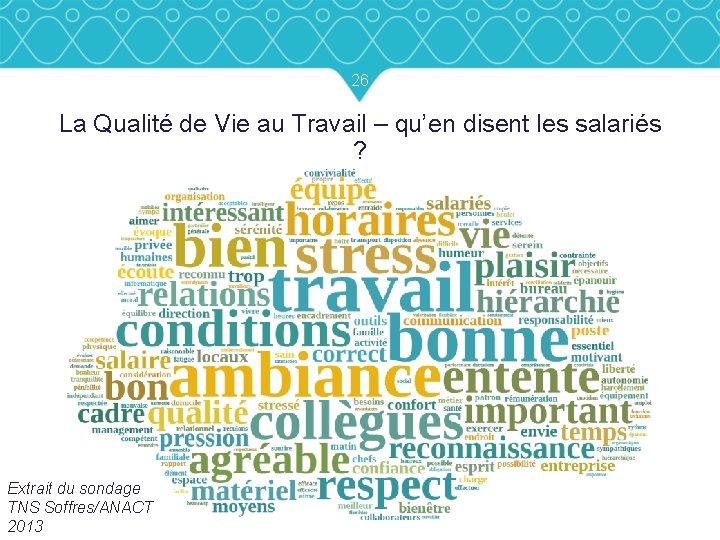 26 La Qualité de Vie au Travail – qu’en disent les salariés ? Extrait