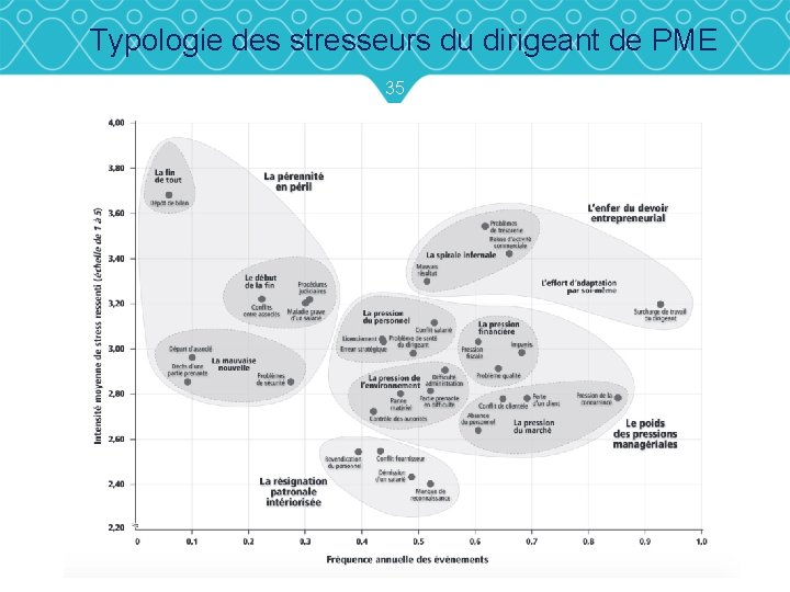 Typologie des stresseurs du dirigeant de PME 35 