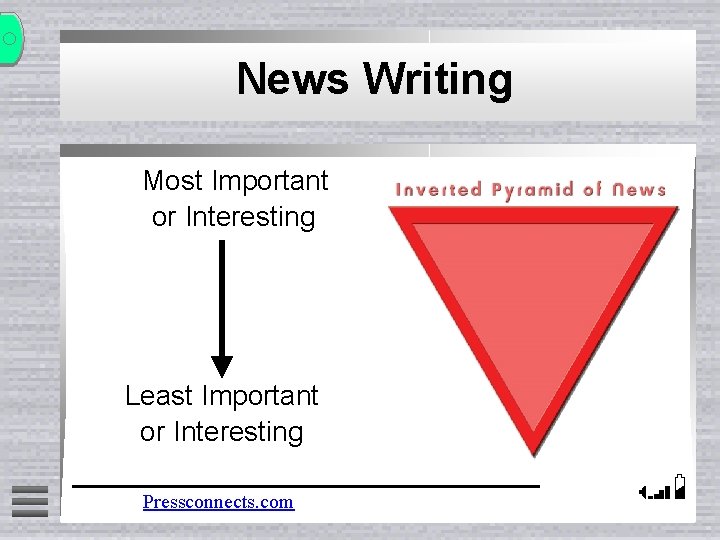 News Writing Most Important or Interesting Least Important or Interesting Pressconnects. com 