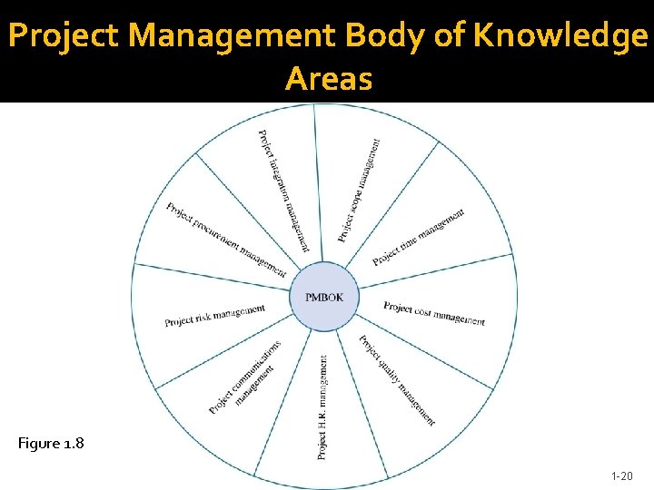 Project Management Body of Knowledge Areas Figure 1. 8 1 -20 