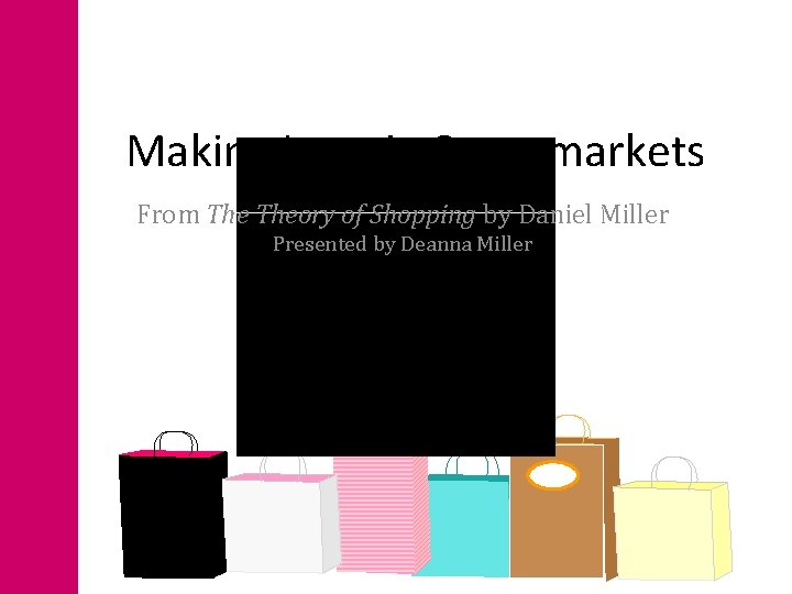 Making Love in Supermarkets From Theory of Shopping by Daniel Miller Presented by Deanna