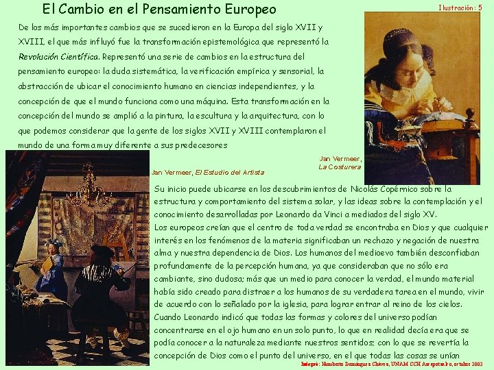 El Cambio en el Pensamiento Europeo Ilustración: 5 De los más importantes cambios que