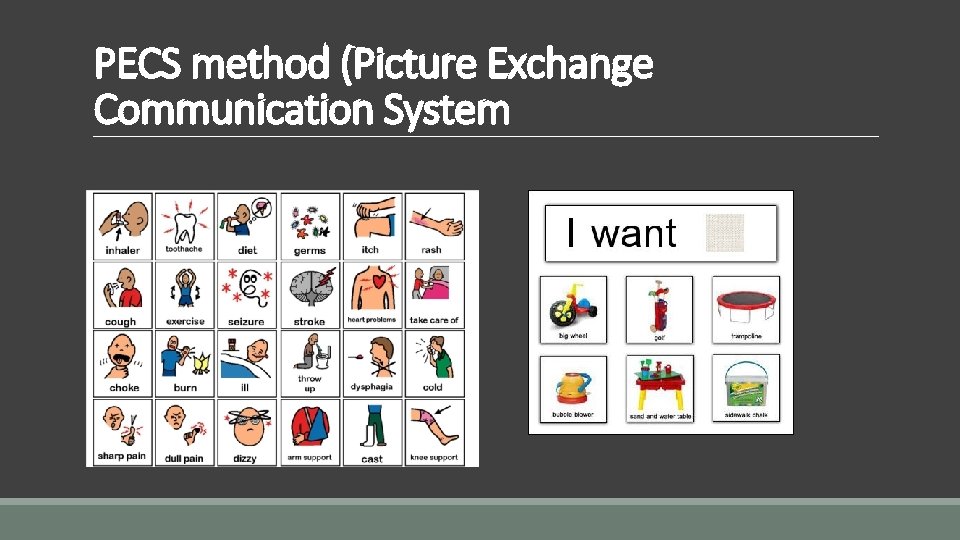 PECS method (Picture Exchange Communication System 