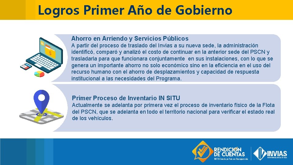 Logros Primer Año de Gobierno Ahorro en Arriendo y Servicios Públicos A partir del