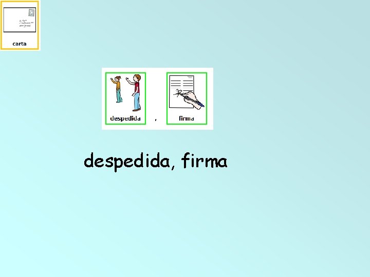 despedida, firma despedida, firma