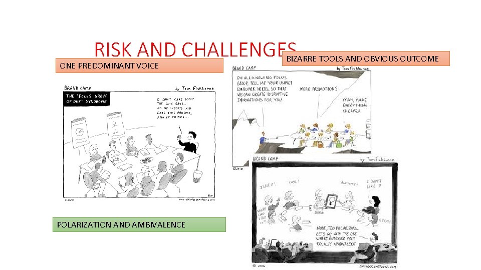 RISK AND CHALLENGES BIZARRE TOOLS AND OBVIOUS OUTCOME ONE PREDOMINANT VOICE POLARIZATION AND AMBIVALENCE