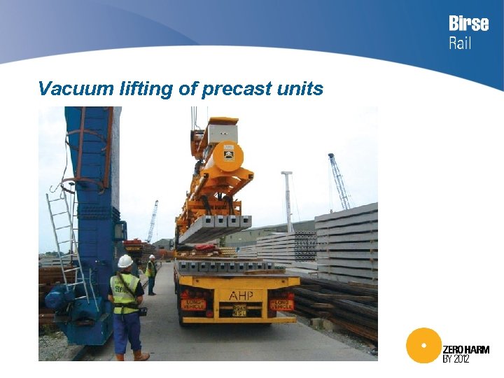 Vacuum lifting of precast units 