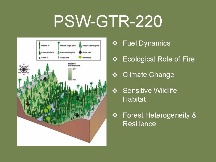 PSW-GTR-220 v Fuel Dynamics v Ecological Role of Fire v Climate Change v Sensitive