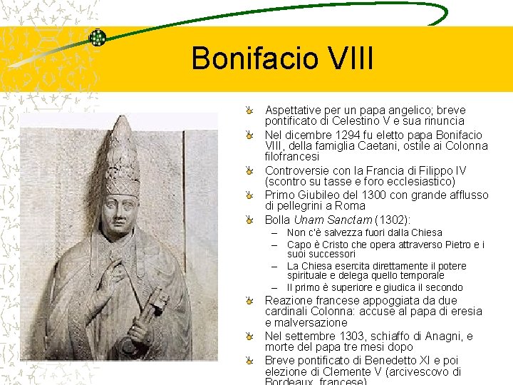 Bonifacio VIII Aspettative per un papa angelico; breve pontificato di Celestino V e sua