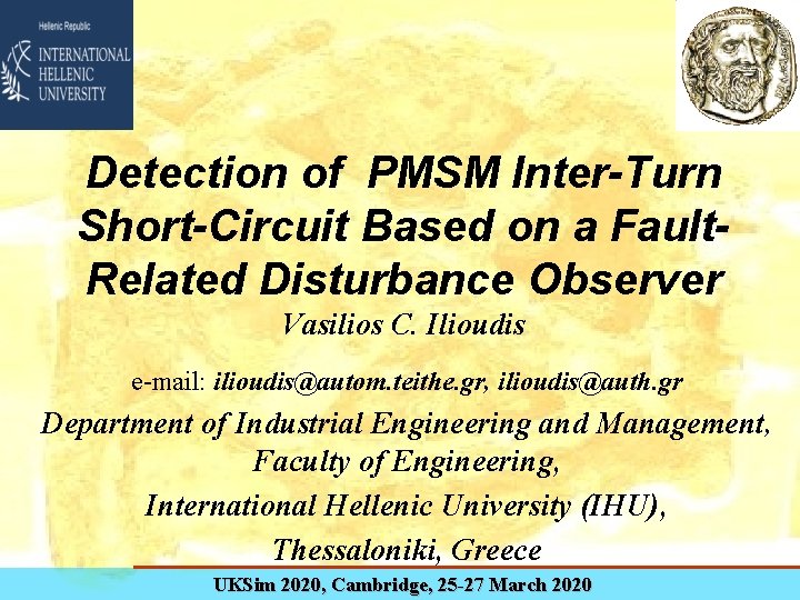 Detection of PMSM Inter-Turn Short-Circuit Based on a Fault. Related Disturbance Observer Vasilios C.