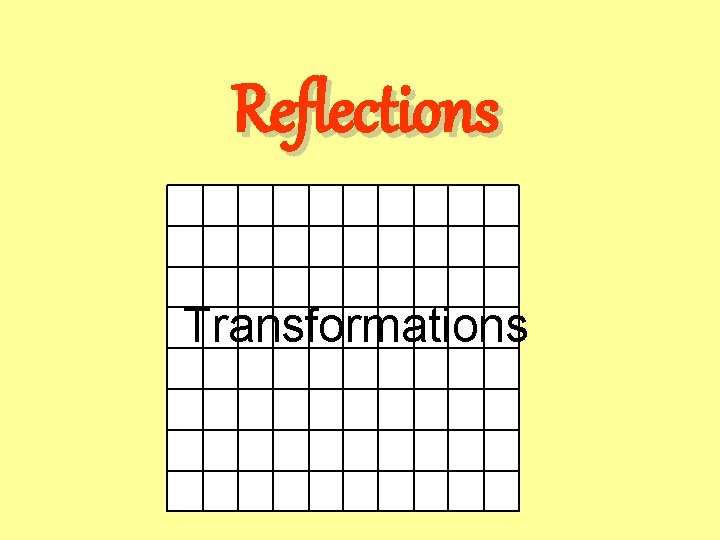 Reflections Transformations 