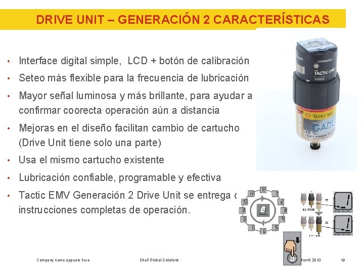 DRIVE UNIT – GENERACIÓN 2 CARACTERÍSTICAS • Interface digital simple, LCD + botón de
