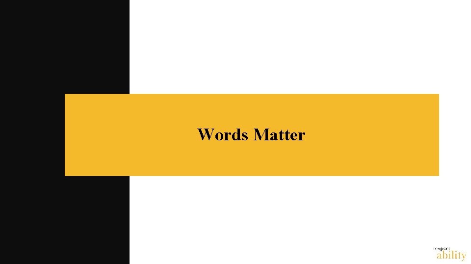 Words Matter 