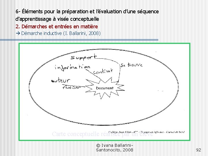 6 - Éléments pour la préparation et l’évaluation d’une séquence d'apprentissage à visée conceptuelle