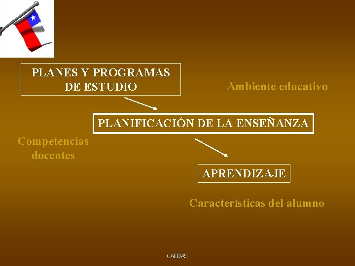 PLANES Y PROGRAMAS DE ESTUDIO Ambiente educativo PLANIFICACIÓN DE LA ENSEÑANZA Competencias docentes APRENDIZAJE