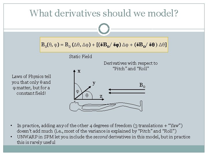 What derivatives should we model? B 0( , ) = B 0 ( ,