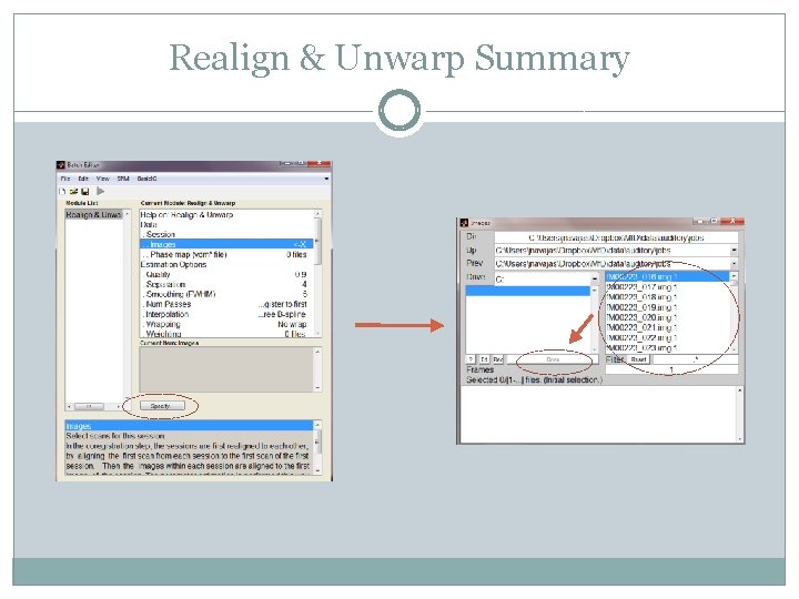 Realign & Unwarp Summary 
