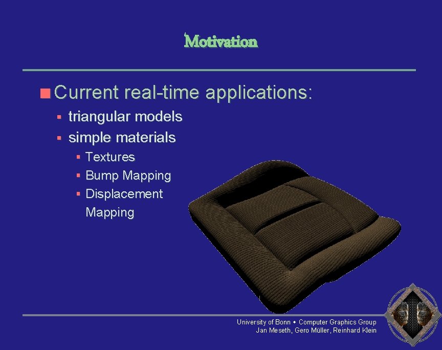 Preserving Realism in realtime Rendering of Bidirectional Texture