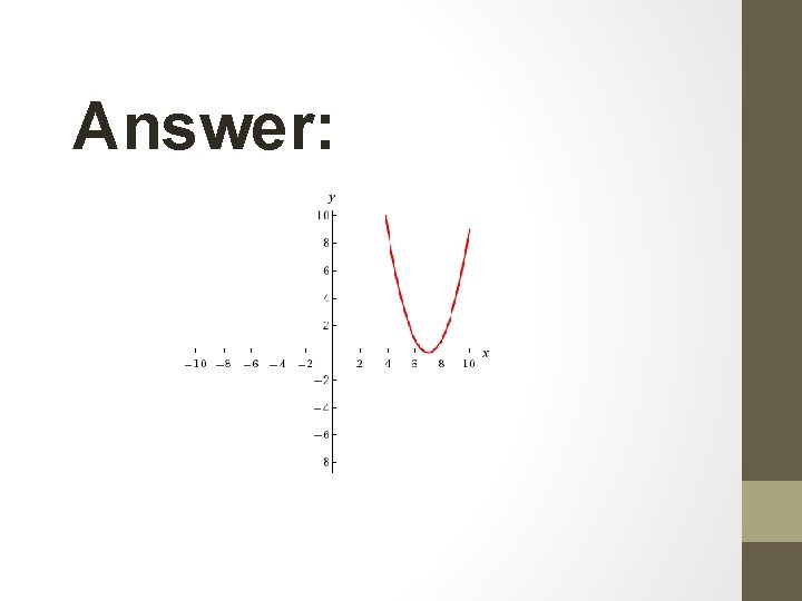 Answer: Answer: