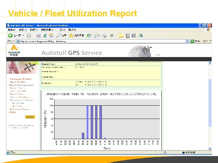 Vehicle / Fleet Utilization Report 
