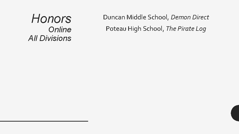 Honors Online All Divisions Duncan Middle School, Demon Direct Poteau High School, The Pirate