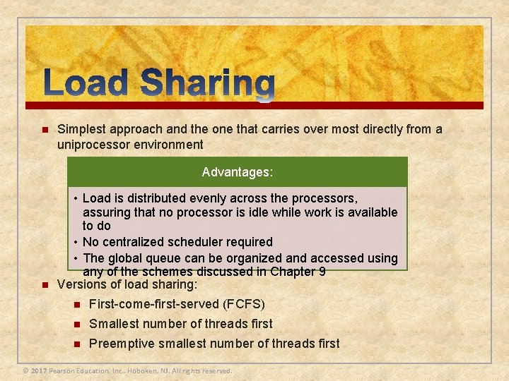 n Simplest approach and the one that carries over most directly from a uniprocessor