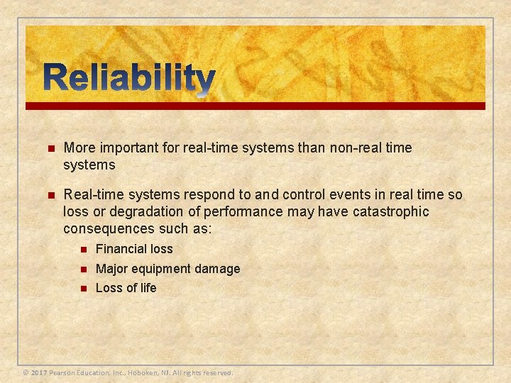 n More important for real-time systems than non-real time systems n Real-time systems respond