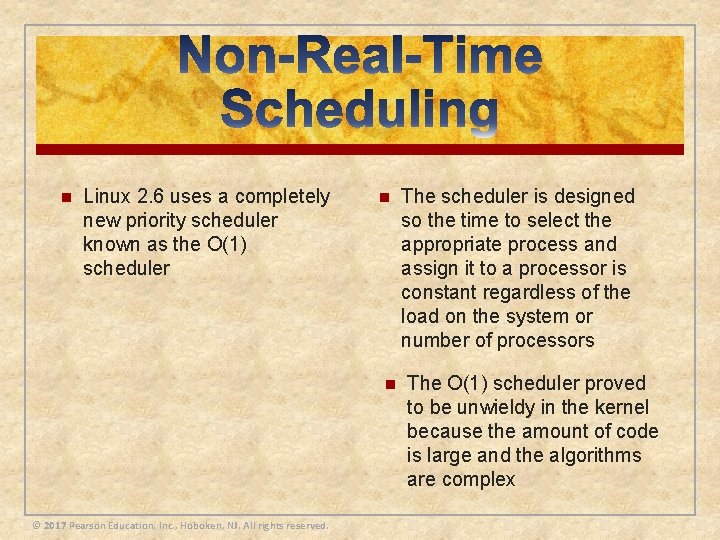n Linux 2. 6 uses a completely new priority scheduler known as the O(1)