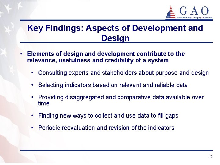 Key Findings: Aspects of Development and Design • Elements of design and development contribute