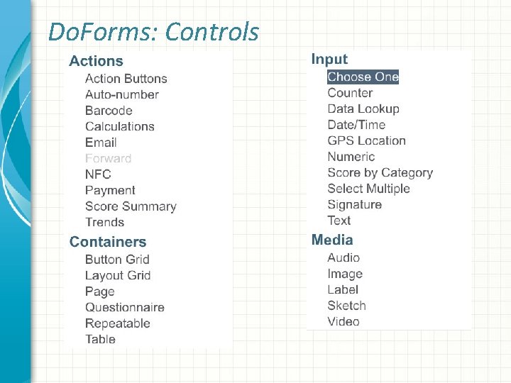 Do. Forms: Controls 