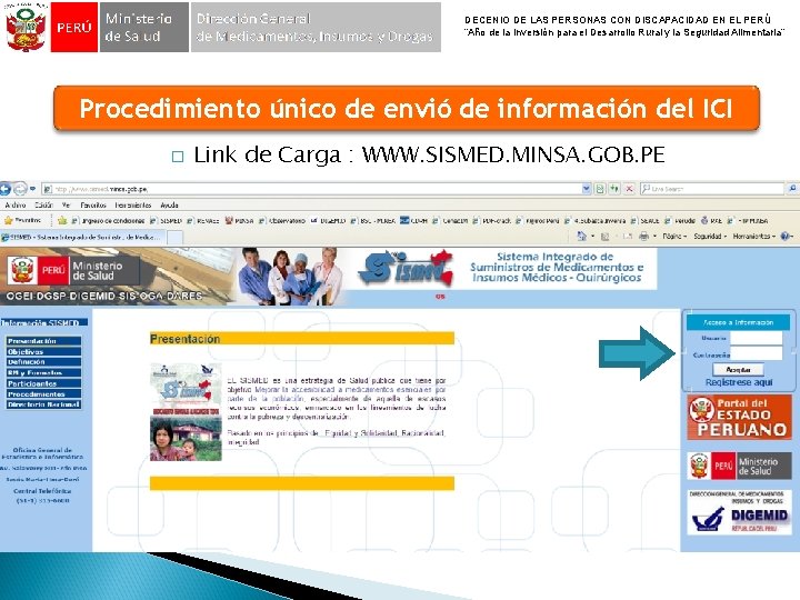 DECENIO DE LAS PERSONAS CON DISCAPACIDAD EN EL PERÚ “Año de la Inversión para