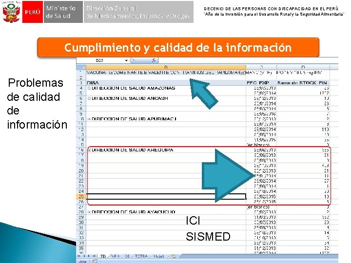 DECENIO DE LAS PERSONAS CON DISCAPACIDAD EN EL PERÚ “Año de la Inversión para