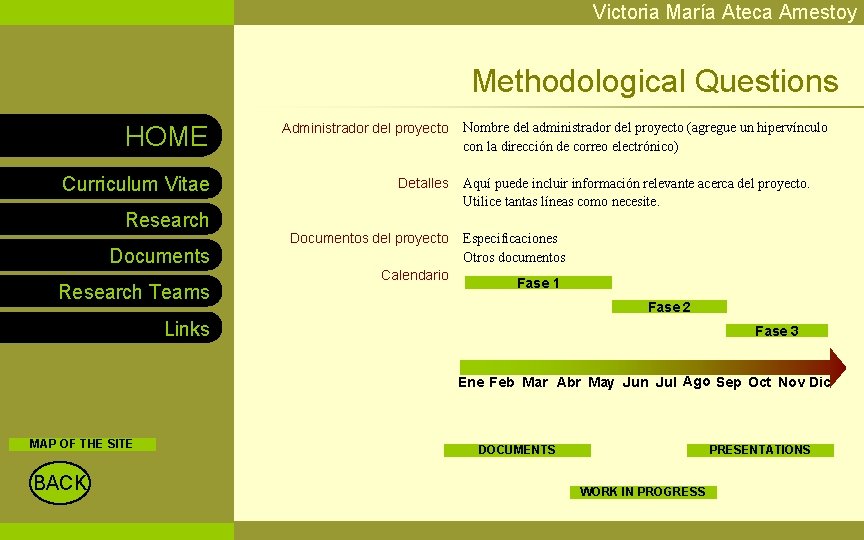 Victoria María Ateca Amestoy Methodological Questions HOME Administrador del proyecto Curriculum Vitae Detalles Research