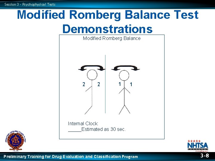 Session 3 – Psychophysical Tests Modified Romberg Balance Test Demonstrations Modified Romberg Balance 2