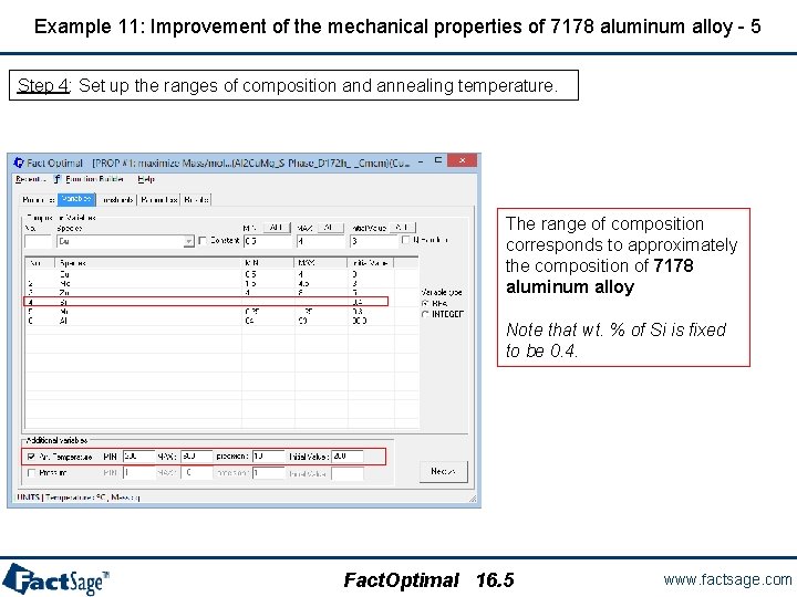 Example 11: Improvement of the mechanical properties of 7178 aluminum alloy - 5 Step