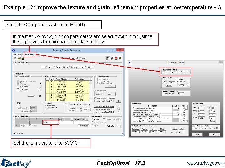 Example 12: Improve the texture and grain refinement properties at low temperature - 3