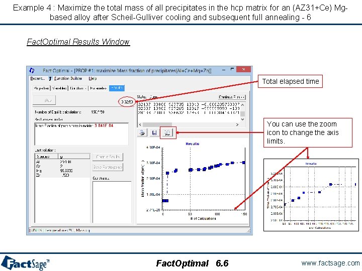 Example 4 : Maximize the total mass of all precipitates in the hcp matrix