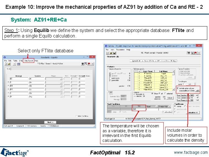 Example 10: Improve the mechanical properties of AZ 91 by addition of Ca and